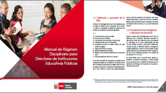 Manual de Régimen Disciplinario para Directores de I .E Públicas