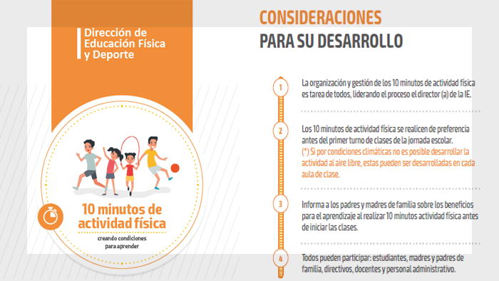 Los 10 minutos de actividad física en la escuela
